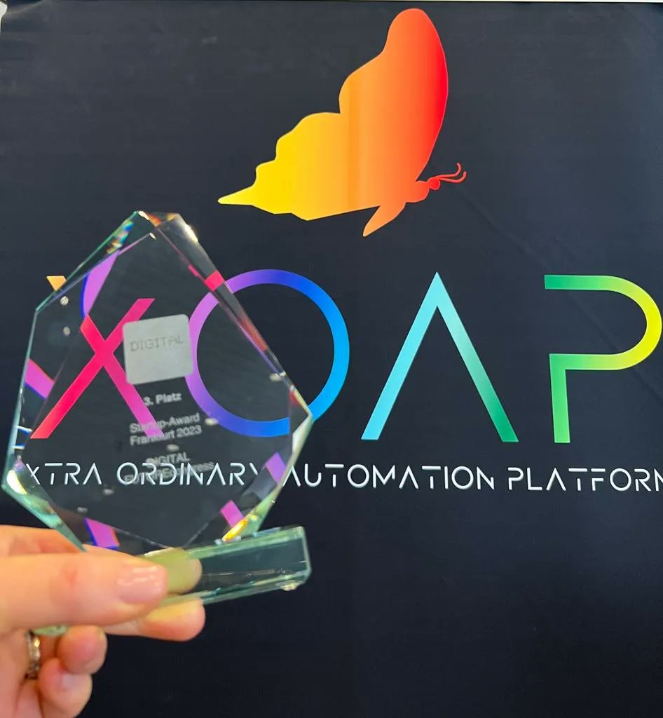xoap_io's tweet photo. 🤩 We did it and are proud of our whole team. 🏆 3rd place at the DIGITAL FUTUREcongress out of 42 applicants and 19 nominees Germany-wide. https://t.co/ox4bz3wDcm 
@dfcefm #award #innovation #hybridIT #automation #simplified #XOAP #AutomationForces https://t.co/JcgPcbkZCk