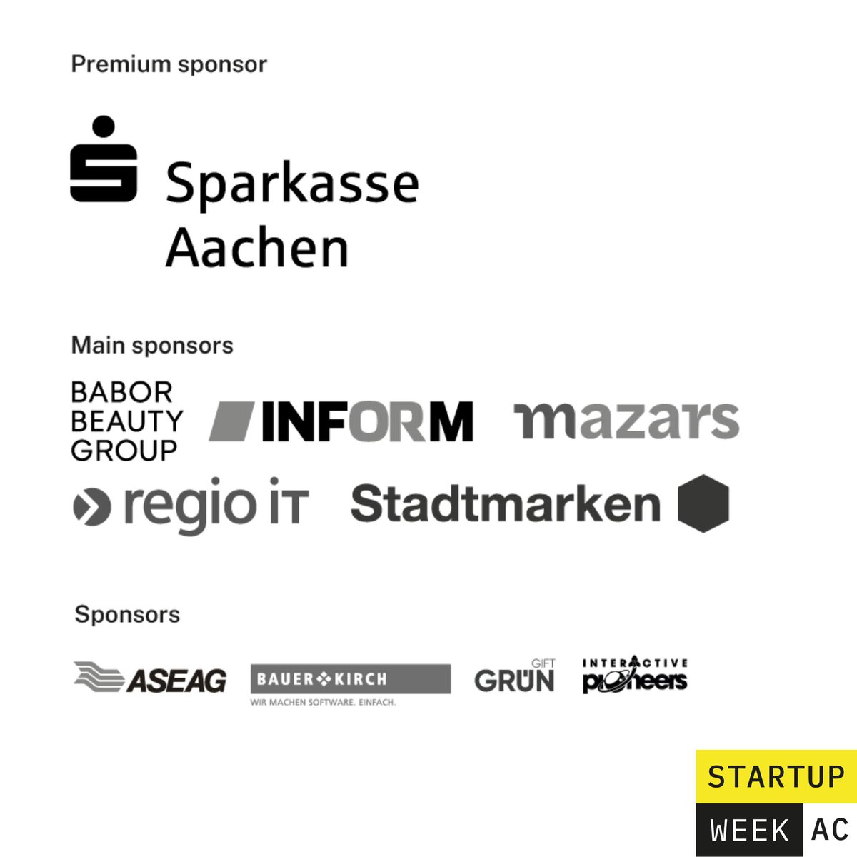 The start up into the future. #startupweekac

Wir freuen uns sehr die Start-Up Week in Aachen als Sponsor zu unterstützen. 

Seid dabei und freut euch auf spannende Impulse von Start-Ups aus und in Aachen!
#startupweekAC #startups #aachen #DWNRW #ESCNRW