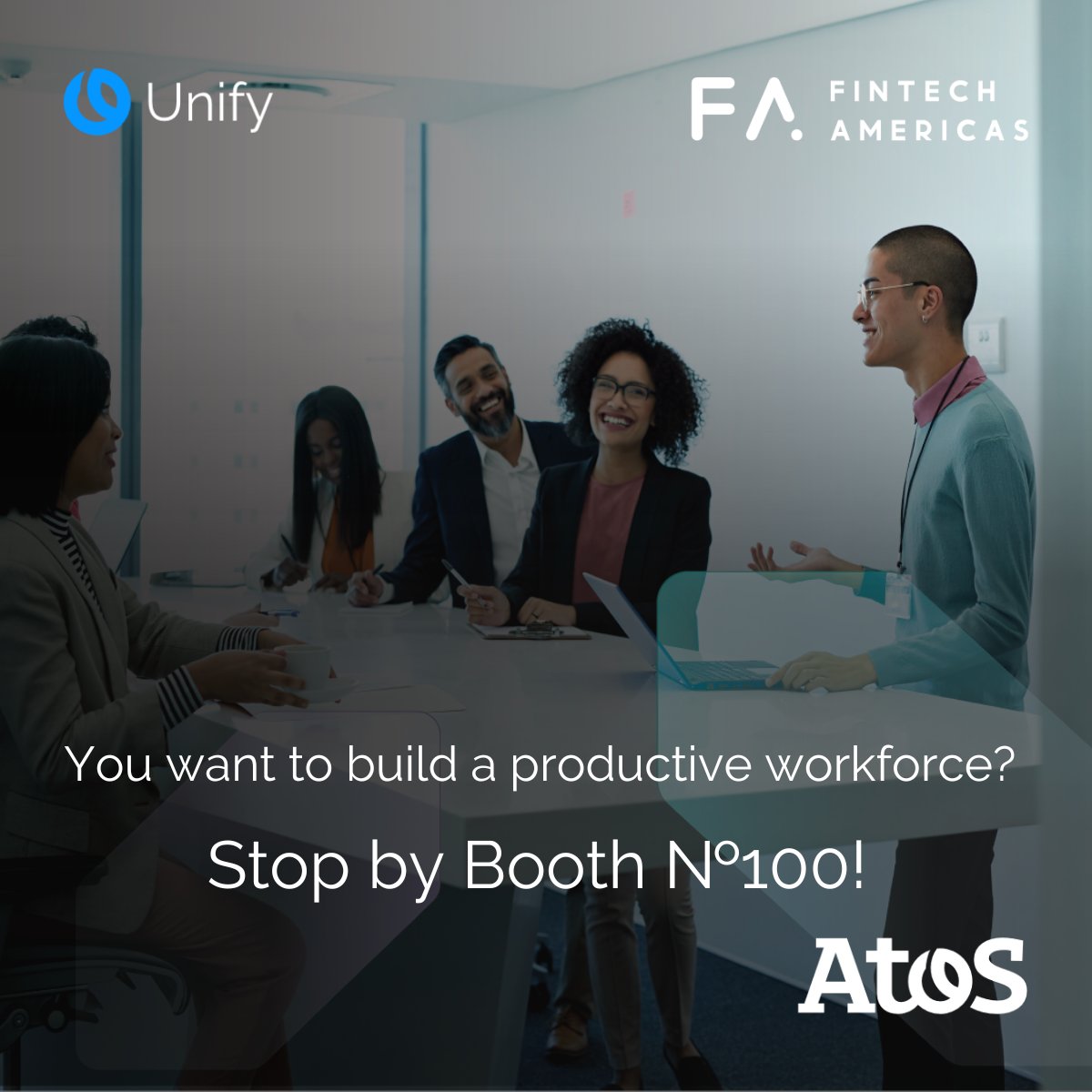 StephenHofmann's tweet photo. We’re proud to be one of the sponsors at FINTECH AMERICAS MIAMI 2023.

Do you want to build a productive workforce?
We can help! Visit our booth (booth number here)

Learn more about our participation 👉 LINK 

#AtosUnify #Unify #UnifyatFintech #fintech #FintechAmericasMiami2023 https://t.co/sf9Bm14TUb