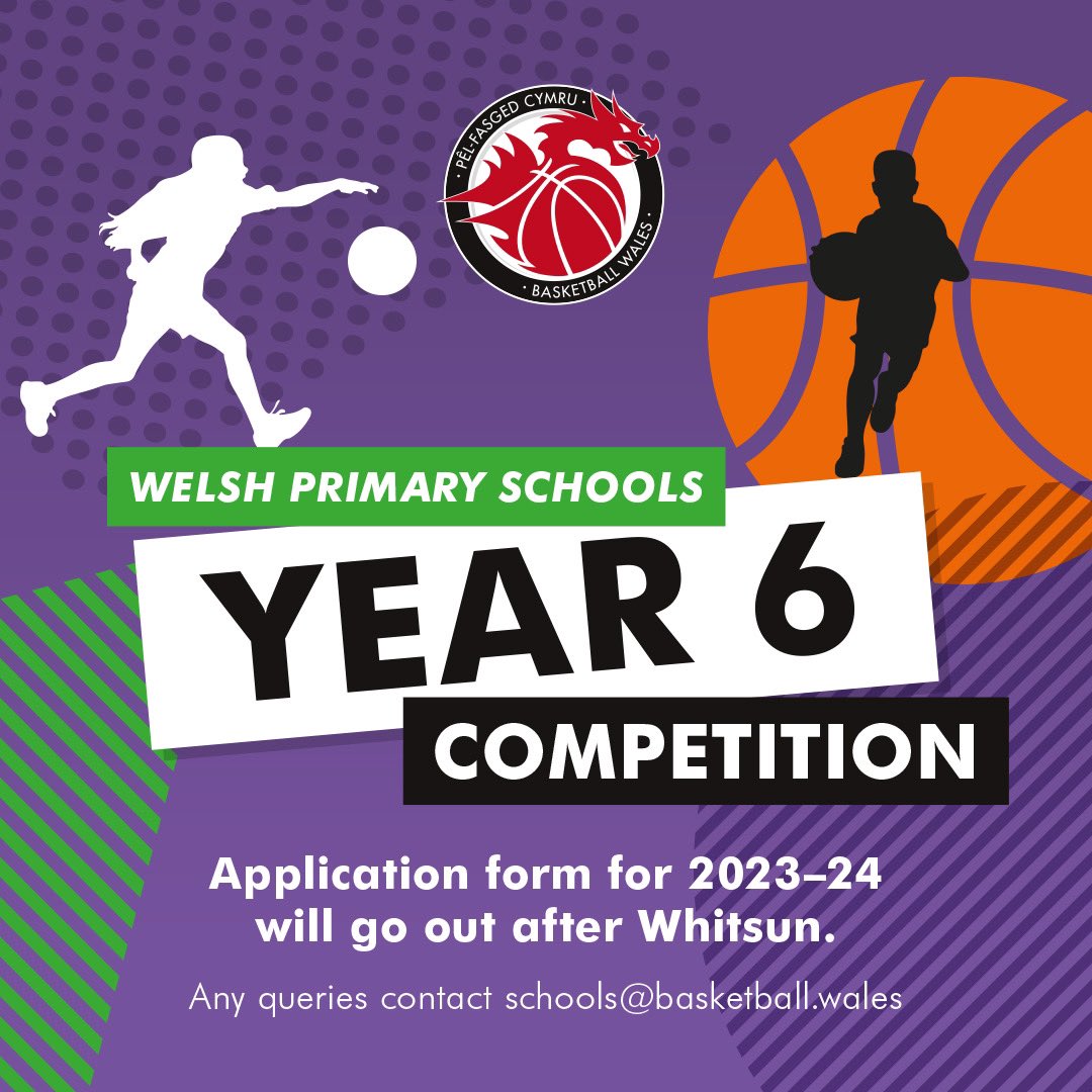 📣Calling All Welsh Primary Schools 📣

Exciting news for 2023-24 🏴󠁧󠁢󠁷󠁬󠁳󠁿🏀

Announcing the <a href="/BasketballWales/">Basketball Wales | Pêl-Fasged Cymru</a> Year 6 National Primary Schools Competition‼️ 

<a href="/sportwales/">Sport Wales</a> #welshprimaryschools #basketballwales #welshbasketball #sportwales