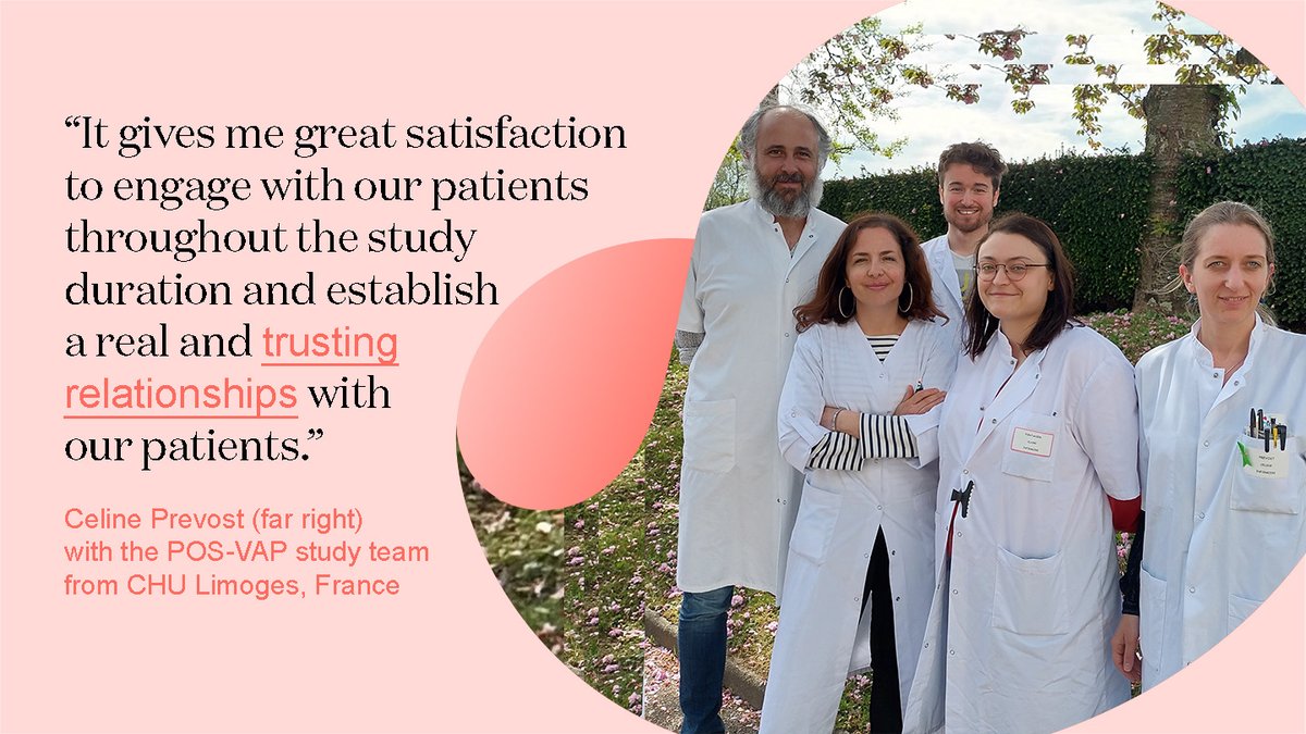 🌍🧑🏽‍⚕️ Happy #InternationalNursesDay! Join us in honouring their dedication and compassion by reading our interview with #researchnurse Celine Prevost, who works on our #POSvap study on ventilator-associated #pneumonia 💪🏼 tinyurl.com/2s3fzfdb #HealthcareHeroes #ThankYouNurses