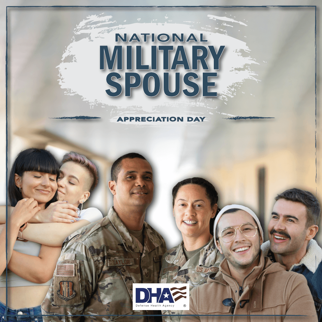 DoD_DHA's tweet photo. Today we recognize the sacrifices military spouses make to โhold down the fortโ at home.
If youโre a #MilitarySpouse, check out these resources from #MilitaryOneSource:
https://t.co/7Njhopyj4c
#NationalMilitarySpouseAppreciationDay https://t.co/5ewXzBrRnq