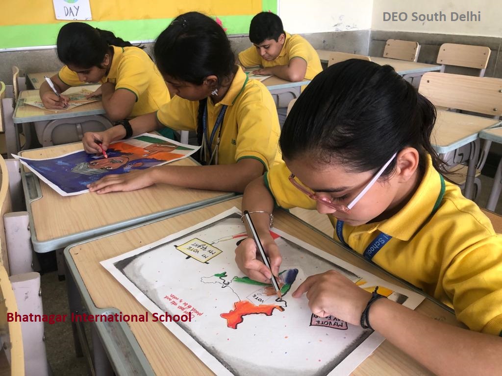 Electoral Literacy Club (ELC) Activity at Bhatnagar International School, Vasant Kunj AC-45 Mehrauli Chalo Voter Bane Hum #MainBharatHoon #VoteDeneJayenge #NothingLikeVoting #BridgingTheVotingGap #MyVoteMyPower @ECISVEEP @LtGovDelhi @SpokespersonECI @CeodelhiOffice