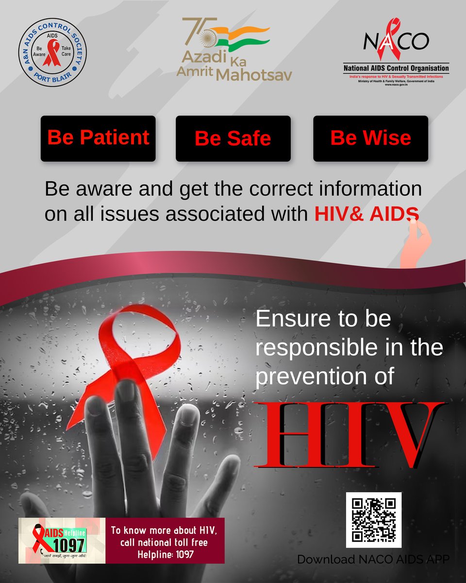 Be Patient, Be Safe, and Be Wise. Be aware and get the correct information on all issues associated with HIV& AIDS.

#HIVtesting #condoms #usecondoms #safesex #AIDS