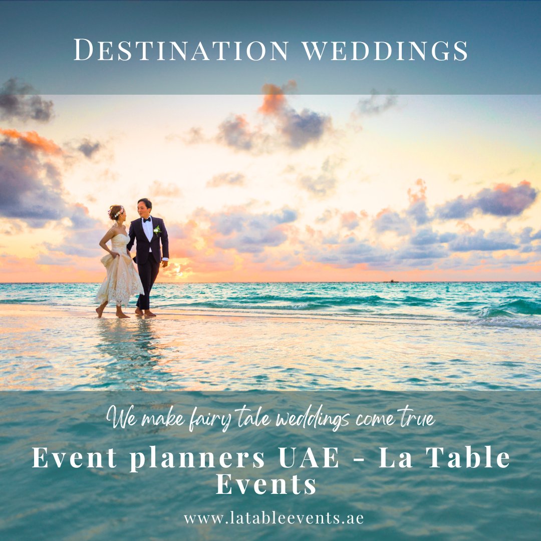 Escape to paradise with our Destination Wedding Planner! Let us handle the details while you cherish every moment. 
Website: latableevents.ae
#EventPlanners #Eventplanner #Eventcompanies #Eventmanagement #Eventmanagementcompany #eventdesigners #bestweddingplannersdubai