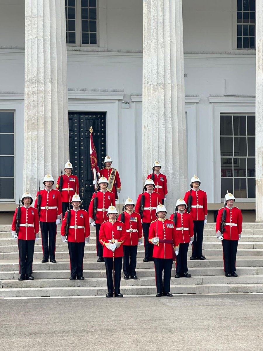 #HMCustoms officers taking part in the King’s Coronation events. (UK) Officer K Alvarez leading the 1RG contingent. (Gibraltar) Officers H Romero, D Vallejo, S Llufrio and J Cartwright HMC Guard; A Bagu and J Gonzalez Massed Bands; pictured with HE The Governor and Collector.