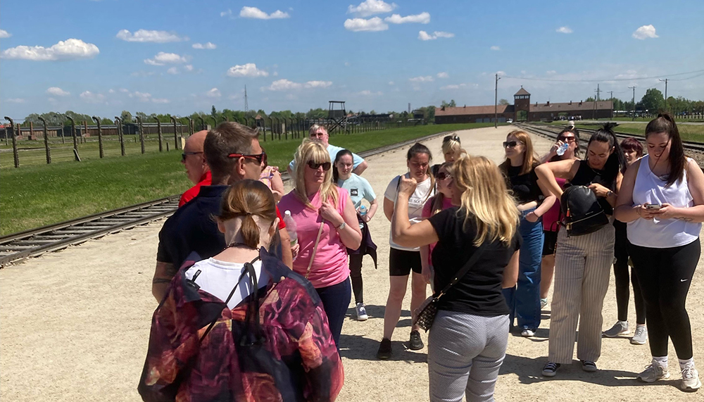ApexHousingAssn's tweet photo. ✡️ Representatives from Apex are honoured to be part of a group currently in #Poland as part of a Holocaust awareness trip. 

The trip, organised in partnership with @ClanmilHousing and @RadiusHousing, is being supported by the #HousingForAll shared housing programme. https://t.co/fmXsC2r3iv