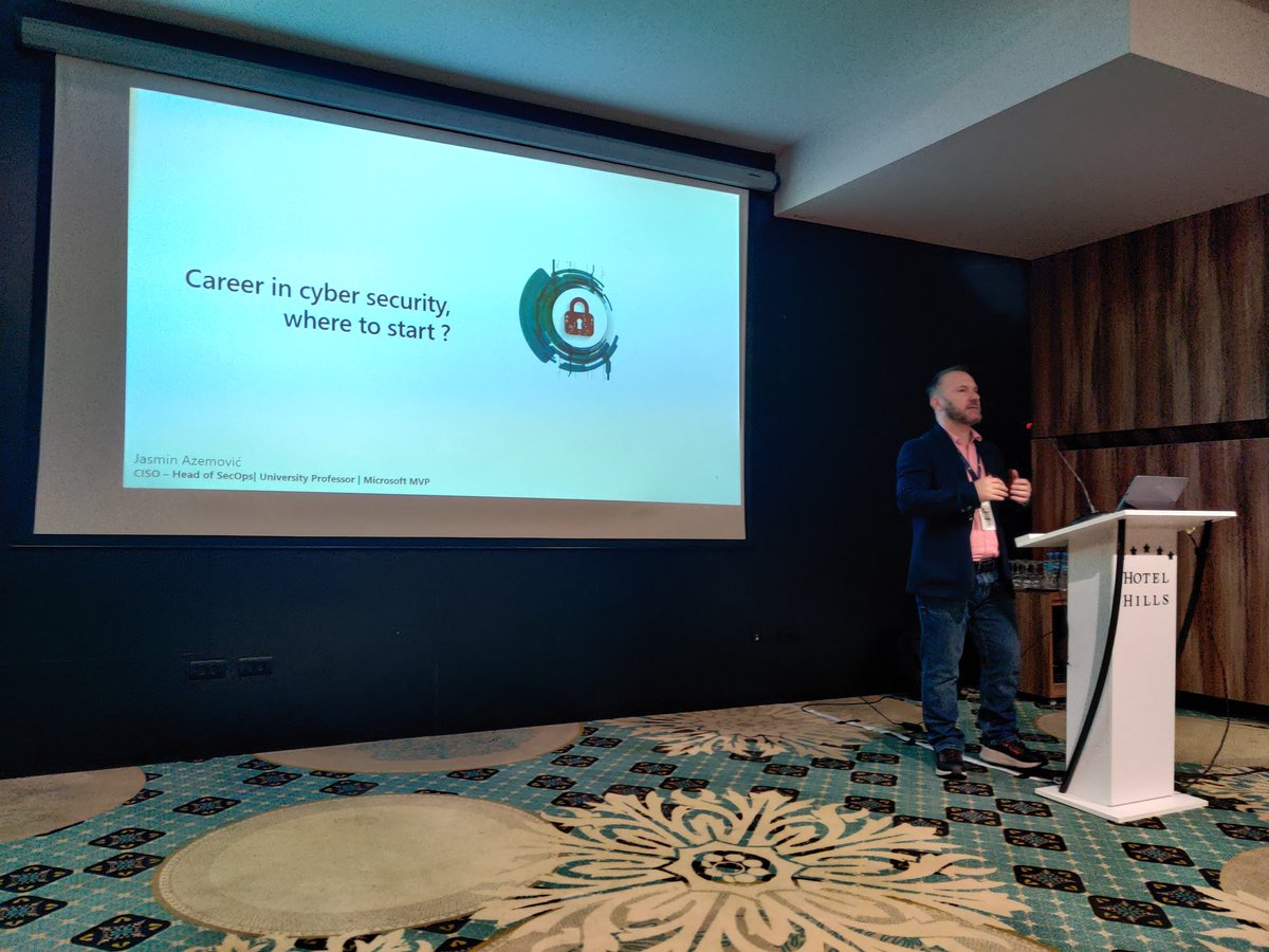 SasaKranjac's tweet image. Full room &quot;Career in cybersecurity: where to start? &quot; by @JasminAzemovic @MSCommunityBiH #mscommunitybih #mscommunity