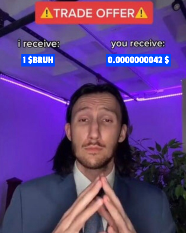 Diskatwet's tweet photo. @BruhArb $BRUH #BOTTOM at 13/05 00:42 AM UTC

P.S. Financial Advice 😎 https://t.co/80hvPKAeiw