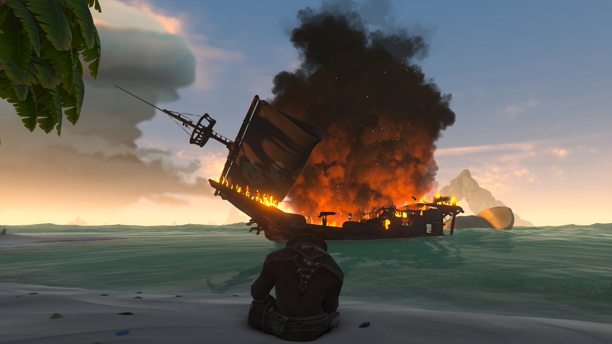 pidge2571's tweet photo. #SoTShot @SeaOfThieves To the crew of the ship doing a Siren Treasury...Kinda glad you weren't here tbh. (Thanks for the free loot though) https://t.co/vy3PIgbR0E