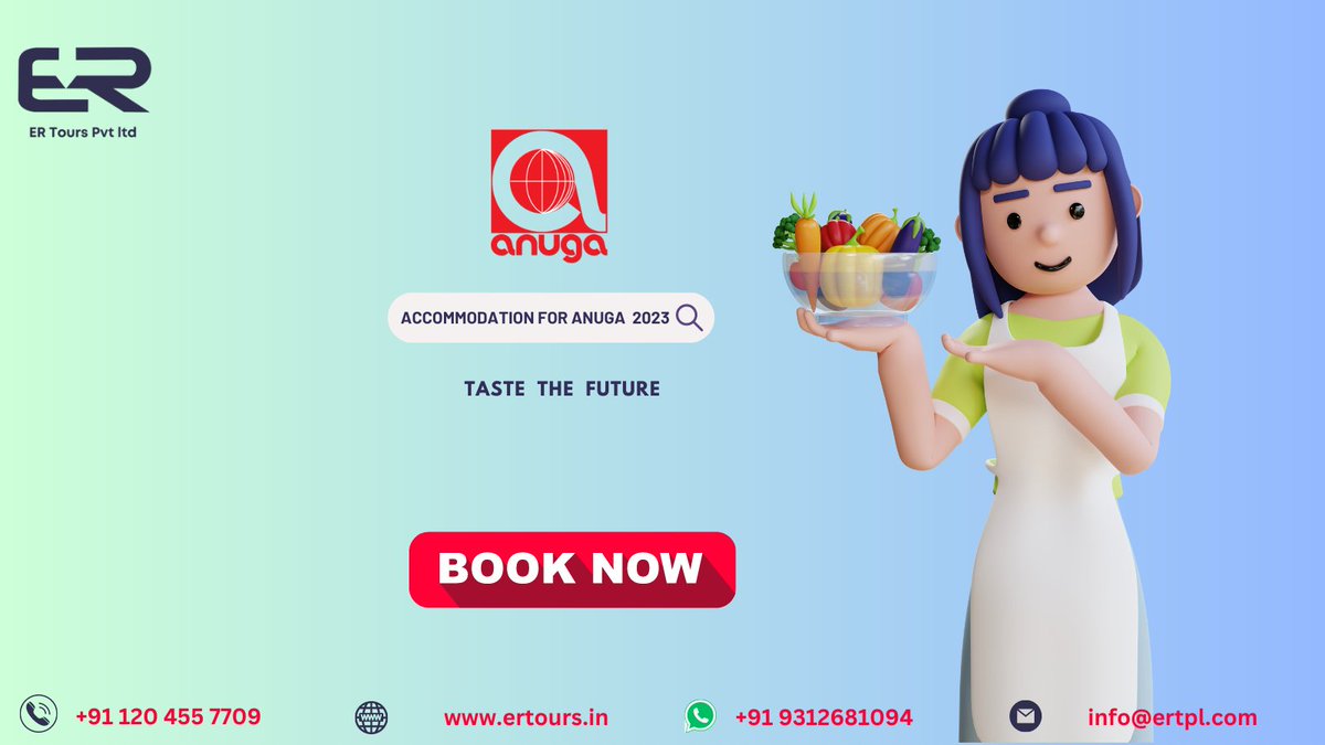 We have some exclusive deals on selected hotels in #Cologne #bonn #dusseldorf ‍‍ #germany city.
For booking Contact:-
Email:-info@ertpl.com
Call/Whatsapp:-  9312681094
Website: surl.li/gyzuh

.
#anuga2021 #foodindustry #anuga2023 #foodandbeverage #foodbeverage #hotels