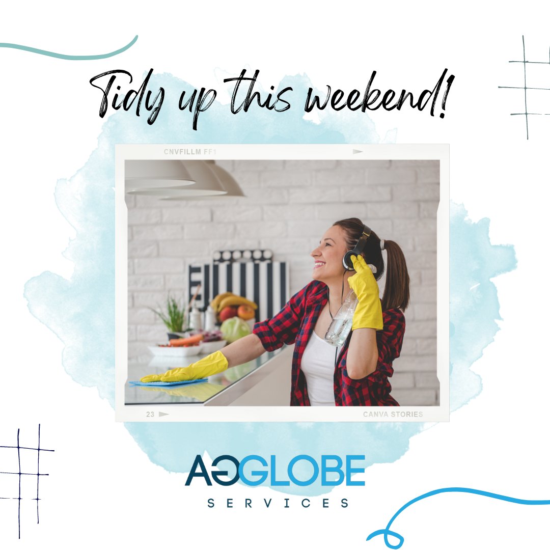 AGGlobeServices's tweet image. Ready for a fresh start? Take on the weekend with a clean house! A tidy environment can bring peace of mind and a sense of accomplishment. Get up, get moving, and let's do this! #CleanHouseHappyHeart #WeekendGoals #ProductivityBoost