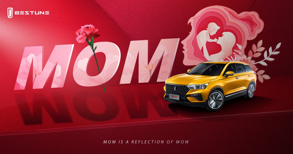 MOM is a reflection of WOW! 🥰Shower your mom with love and appreciation this Mother's Day. She's truly amazing! #HappyMothersDay #BESTUNE #T77