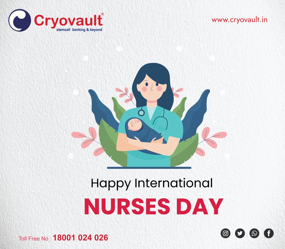 Happy International Nurses Day.....:)
Call Now:- 18001024026
Visit:- cryovault.in
#cryovault #cordblood #stemcellbanking #stemcelltreatment #stemcellbanking #india #savestemcellsafterbirth #largeststemcell #cordbloodstemcells