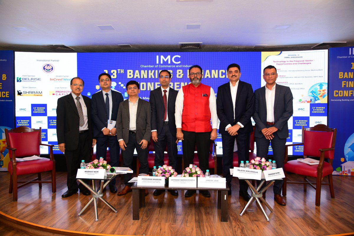 IMC_India's tweet photo. Very insightful panel discussion on ‘Technology in the financial sector - opportunities and challenges’ by our esteemed speakers, today at the 13th #IMCBankingConference at IMC.
#BankingIndustry #NBFC #Insurance #Finance #Fintech #Economy
@shahzadfatmi @theicai https://t.co/I8cWRNuTZE