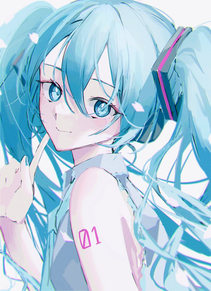 初音ミク「#初音ミク また来年」|琥珀いろのイラスト