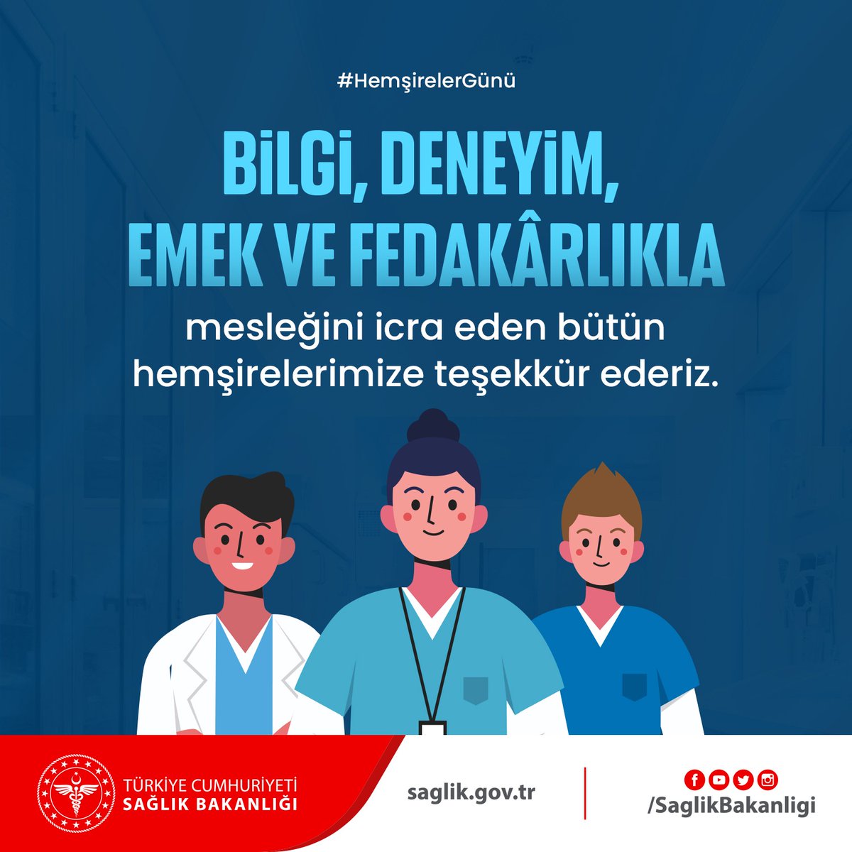 Bilgi, deneyim, emek ve fedakârlıkla mesleğini icra eden bütün hemşirelerimize teşekkür ederiz.
#HemşirelerGünü
#HemşirelerHaftası