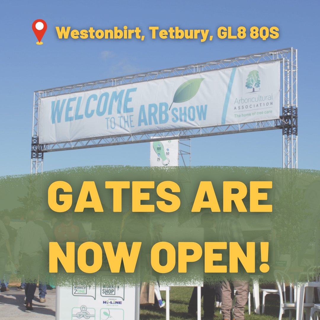 ArbAssociation's tweet photo. GATES ARE OPEN FOR ARB SHOW 2023!!!

Get down to Westonbirt Arboretum to enjoy Activities, Talks, Exhibitors, Food &amp; Drink plus MORE!

Tickets are available at the door if you haven't pre-booked!

See you soon 👋 https://t.co/gpmnUwy1Ro