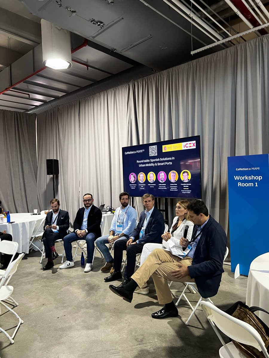 yupcharge's tweet image. El @CoMotionNEWS Miami 2023 fue todo un éxito!!

Our peer Pablo Arredondo had the chance to participate in the Round Table about Spanish Solutions in Urban Mobility and Smart Ports and also to share our innovations.

#YUP #DesigningMicromobility #CoMotion #Mobility #Micromobility