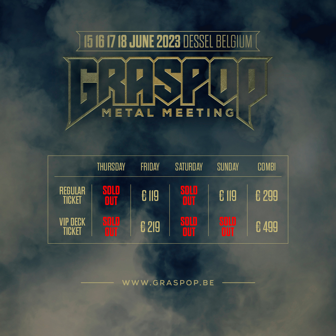 23 tickets. Graspop Merch 2018.