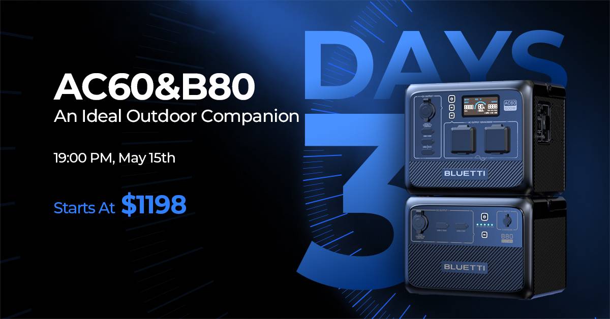bluetti_inc's tweet image. #3dayscountdown
⏰ Only 3 days left to get your hands on this amazing product!

💸 Don't miss out on the early bird price! 
More info: bluettipower.com/pages/ac60

#camping #solarsystem #vanlife #offgrid