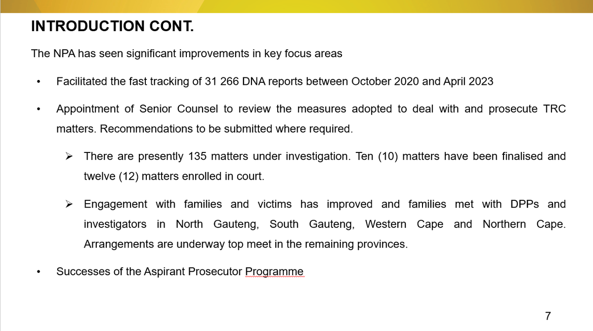 NPA_Prosecutes's tweet image. The NPA has seen significant improvements in the following key focus areas: