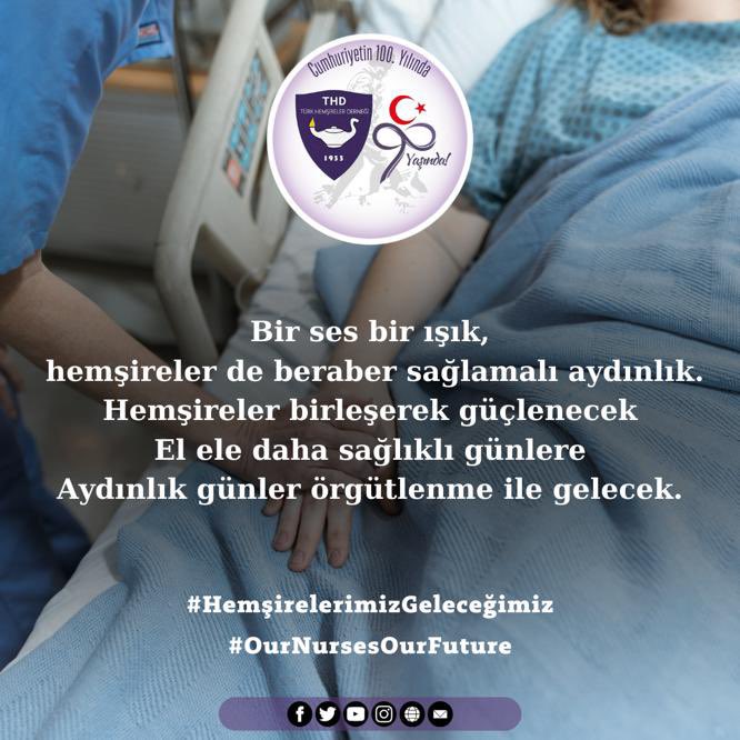 Bir ses bir ışık, hemşireler de beraber sağlamalı aydınlık
Hemşireler birleşerek güçlenecek
El ele daha sağlıklı günlere
Aydınlık günler örgütlenme ile gelecek
#HemşirelerimizGeleceğimiz
#OurNursesOurFuture