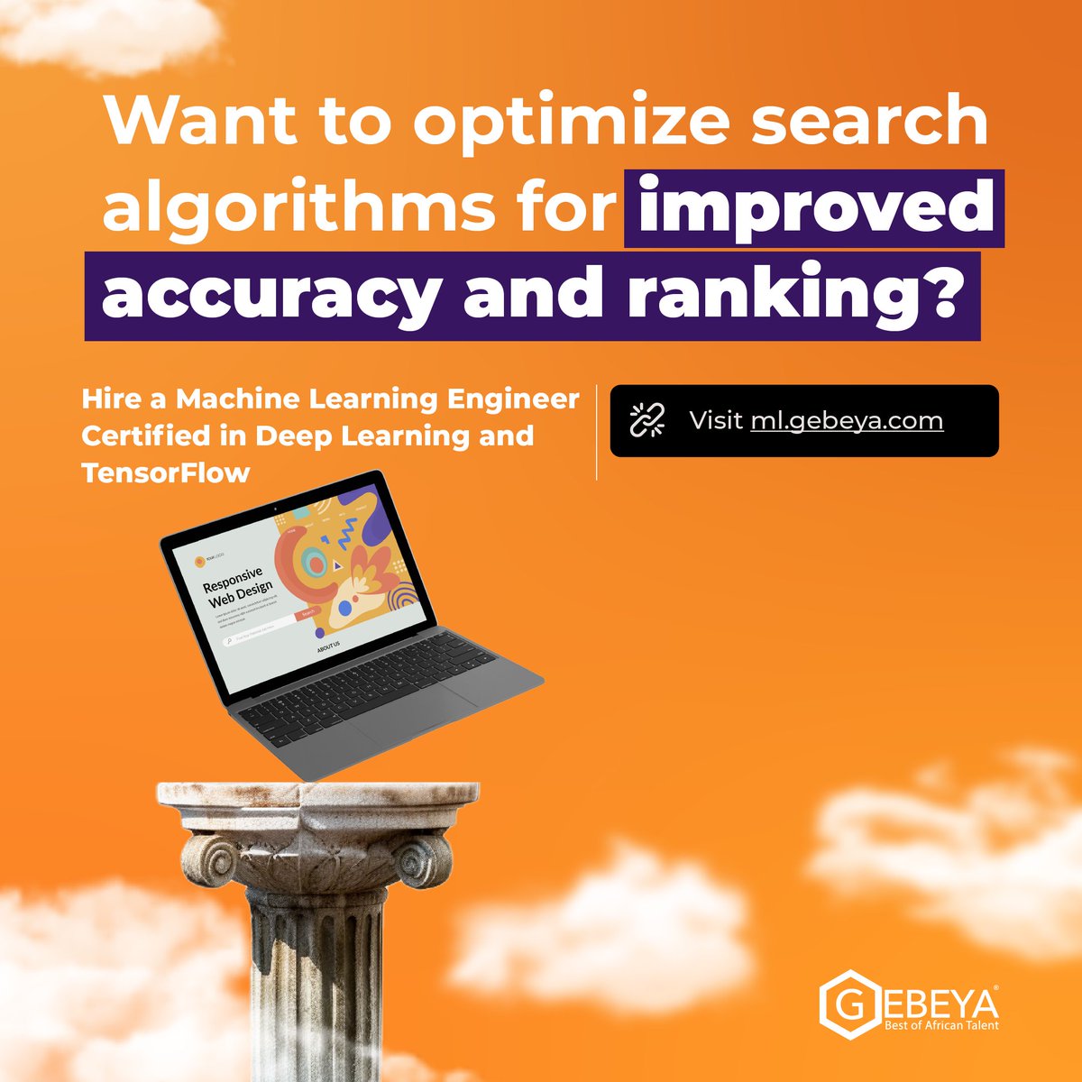 GebeyaInc's tweet photo. Who says 'search' has to feel like a scavenger hunt? Enhance your accuracy and ranking with TensorFlow and Deep Learning certified machine learning engineers.
Visit https://t.co/dSIX2v19ZD
#mlexpert #machinelearning #machinelearningengineers #mlengineers #tensorflowcertified https://t.co/4BzkdcF2dv