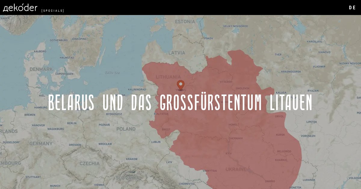 Wie viel Anteil hatten das Belarussische und die Belarussen am Großfürstentum Litauen, das von Alexander Lukaschenko immer wieder als „belarussischer Staat” bezeichnet wird? ...