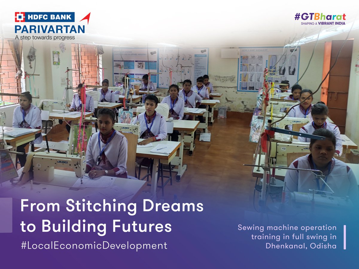 GrantThorntonIN's tweet image. #LocalEconomicDevelopment | Meet the remarkable women from Dhenkanal, Odisha who received skill training in Sewing Machine Operations. These women, many of whom were school or college dropouts, had been struggling to earn a living before the training.