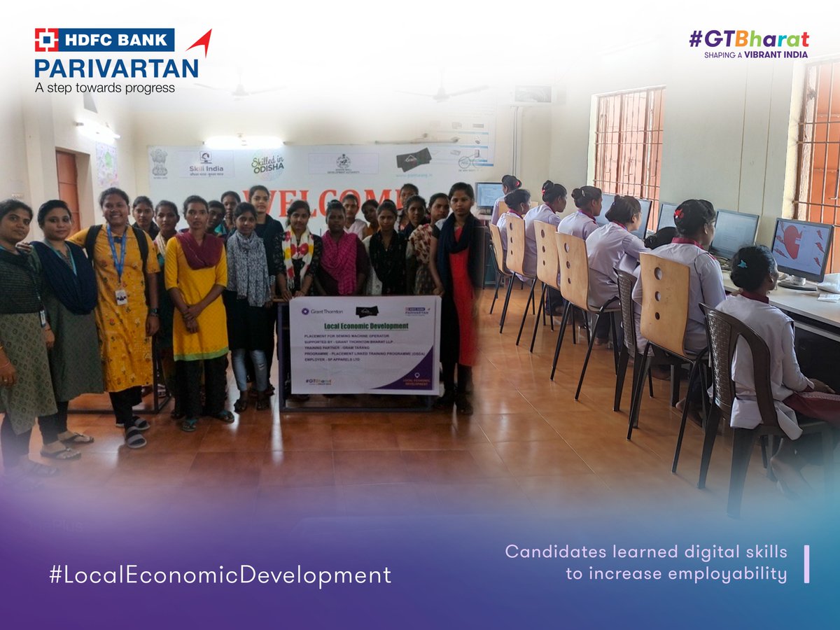 GrantThorntonIN's tweet image. #LocalEconomicDevelopment | Meet the remarkable women from Dhenkanal, Odisha who received skill training in Sewing Machine Operations. These women, many of whom were school or college dropouts, had been struggling to earn a living before the training.