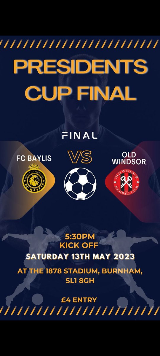 Our first final is now confirmed. Please come down and show your support.

#final #presidentscup2023 #fcbaylis #oldwindsor #ebfl