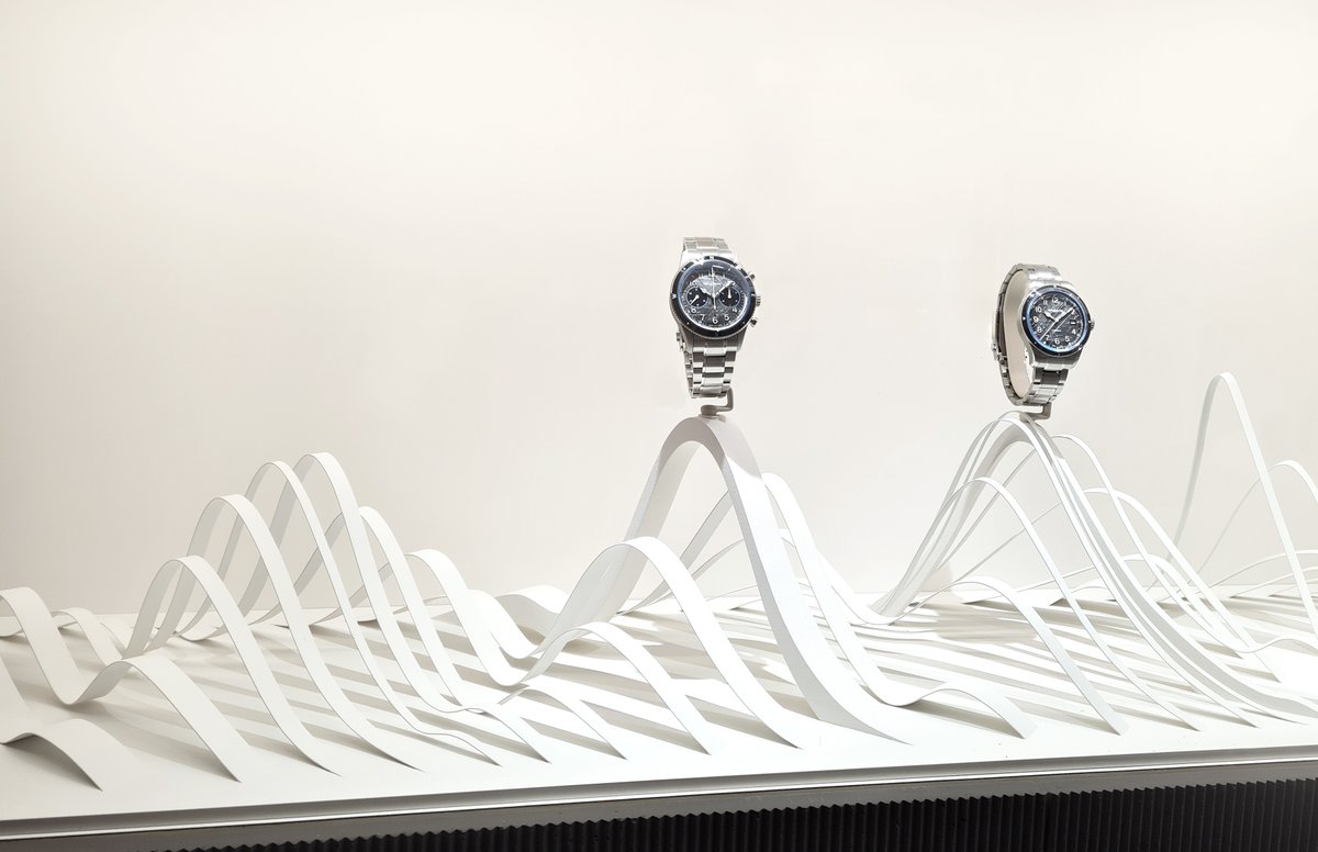 StudioJMGady's tweet photo. Climb over our @montblanc_world 
window display created for @watcheswonders
fair. A focus into watches displays, delicately enhancing link between time, art of writing &amp; mountain exploration. #RetailDesign #writethetime #design #frenchdesign #visualmerchandising #StoreDisplay https://t.co/BwbmEmk24d