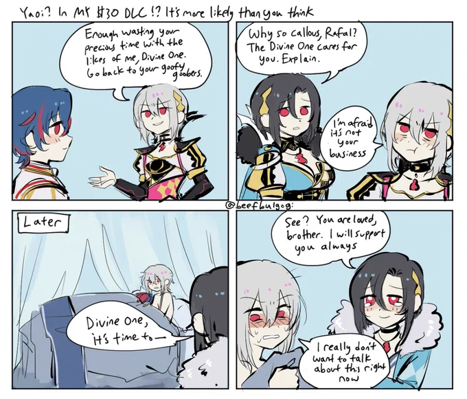 fe engage fell xenologue spoilers/ alear/rafal... there's no punchline here.. i simply can only express myself through 4komas. anyways i liked the dlc twins, especially the tsundere one if you couldn't tell