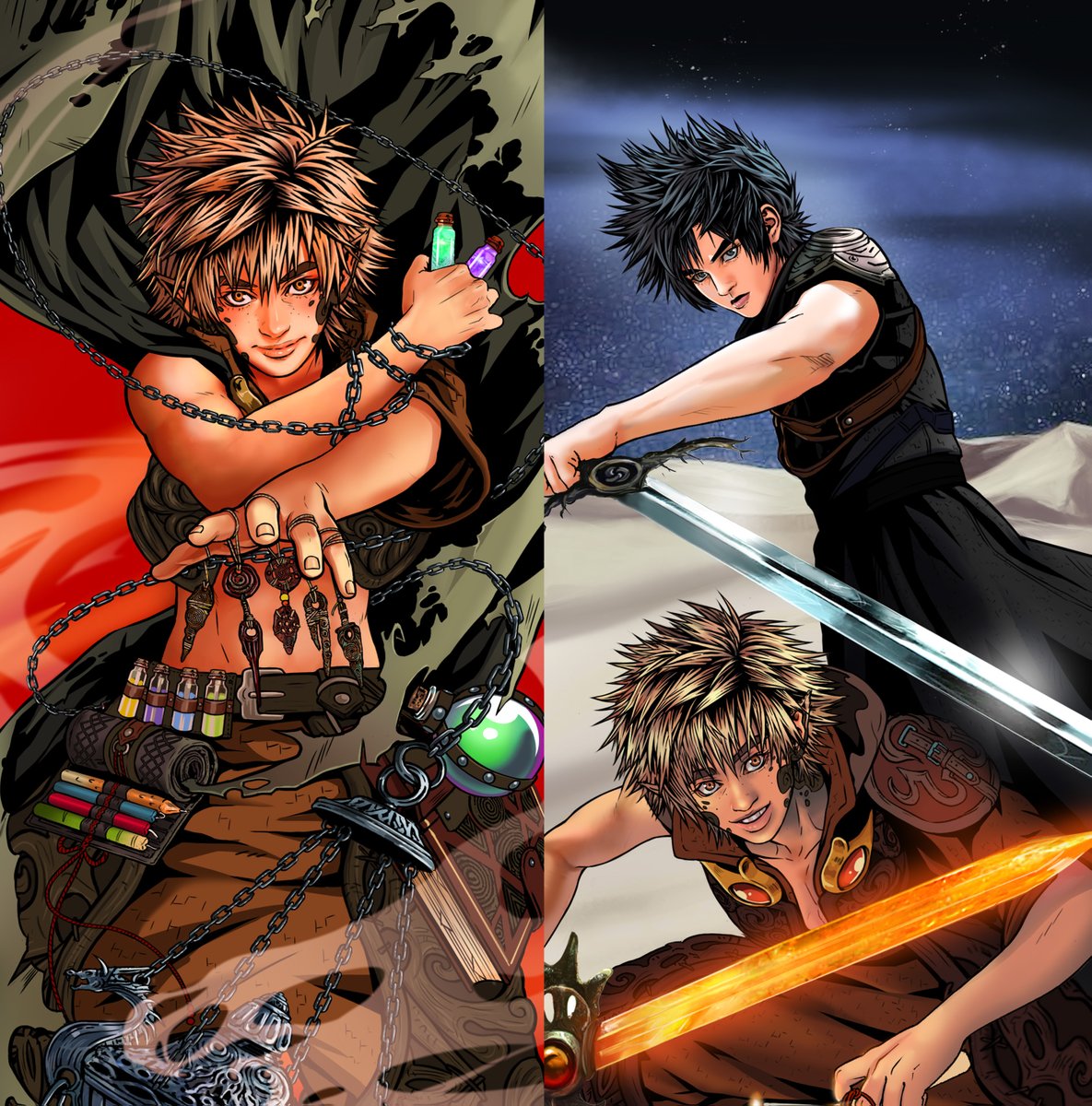 Keyhlanwolf's tweet image. 🕯️Cemterion 🕯️⚔️New Episode on @webtooncanvas  
#shonen #webtoon #digitalart