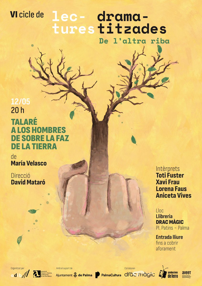 ADIBdrama's tweet photo. Avui a @LlDracMagic, activitat gratuïta! 
Continuam el IV cicle de lectures de l’altra riba, amb @AAAPIB i @PalmaCultura 🎭📚 https://t.co/PQWRAcQrHl