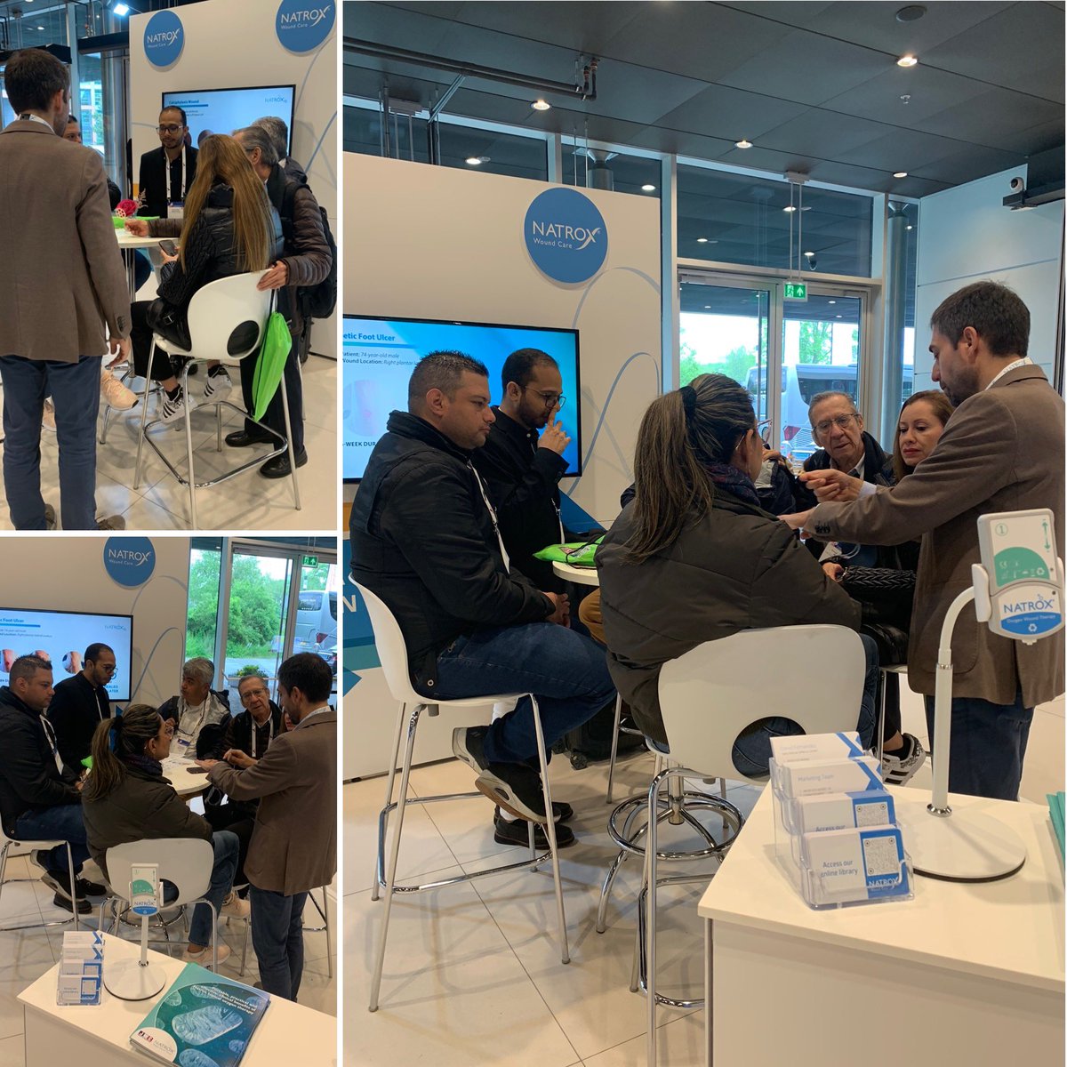 Natroxwoundcare's tweet photo. Some great conversations taking place about how to help heal ulcers on #diabeticfeet at #isdf2023 using #natrox oxygen wound therapy.
#topicaloxygen #woundhealing #woundcare #innovation #natrox #topicaloxygentherapy #chronicwounds #events https://t.co/Om2JHoeckK