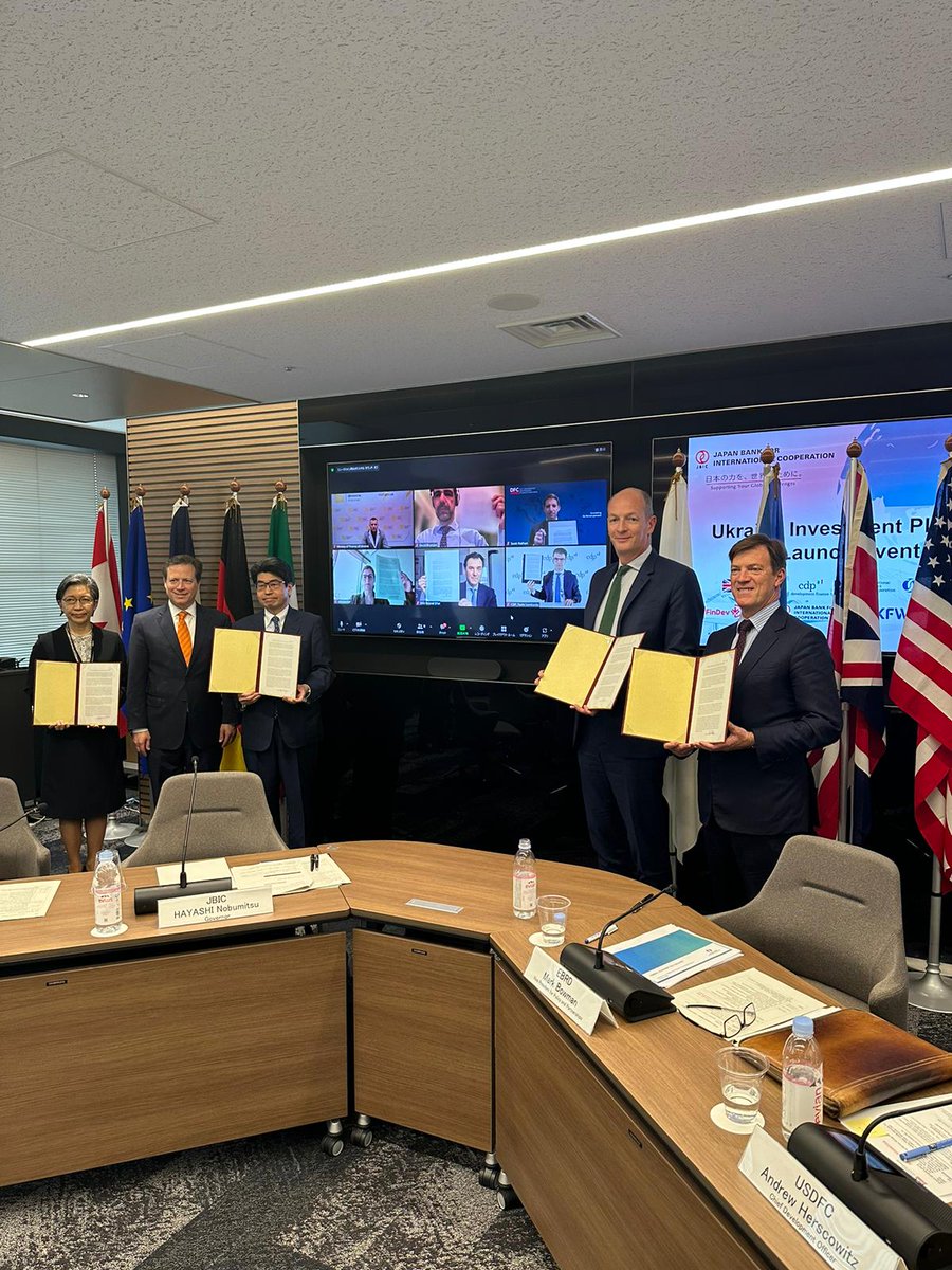 We're joining forces with G7 development finance institutions to lead a new Ukraine Investment Platform to help with the country's reconstruction and do so with a focus on the private sector.

Our <a href="/BowmanEBRD/">Mark Bowman</a> was at the Tokyo signing ceremony for the new initiative earlier today.