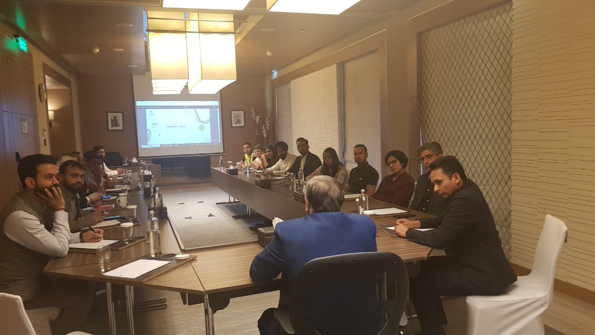 IndianEmbRiyadh's tweet photo. Amb. Dr Suhel Khan met with the delegates of Indian G20YEA team. He briefed them about the overall 🇮🇳- 🇸🇦 bilateral ties, specially on the business side. He also underlined the strong 🇮🇳-🇸🇦 cooperation within @g20org. The delegates shared positive feedback of their Saudi visit. https://t.co/0Ya0zp5iF7