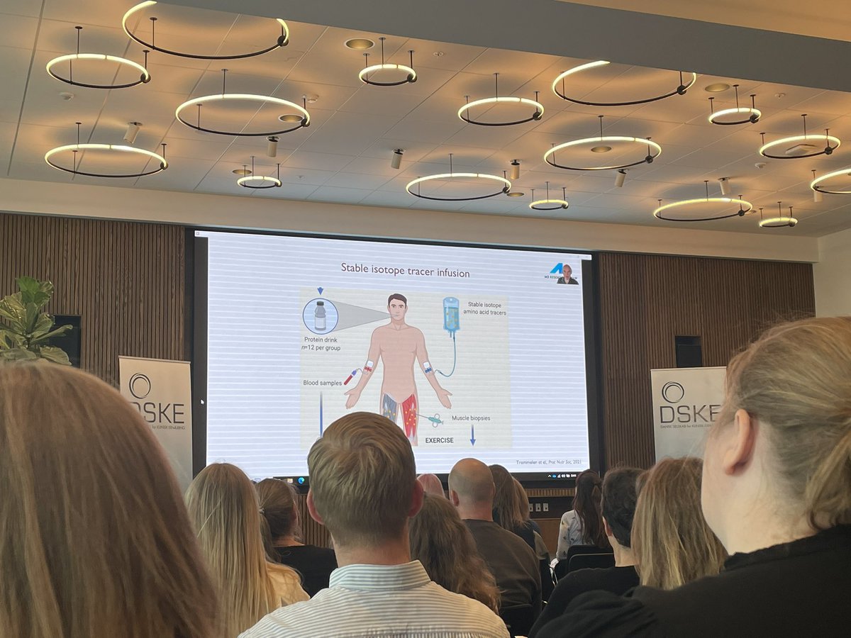 FaKDFormand's tweet photo. Årsmøde i Dansk selskab for Klinisk Ernæring ☀️ #dske Der lægges ud med “Anabolic properties of alternative protein sources” Vigtig vinkel set i lyset af klimavenlig kost 🌏 Utrolig mange faktorer skal afdækkes: opgave for ernæringsfaglige 👍 https://t.co/F2bwnyXzOs