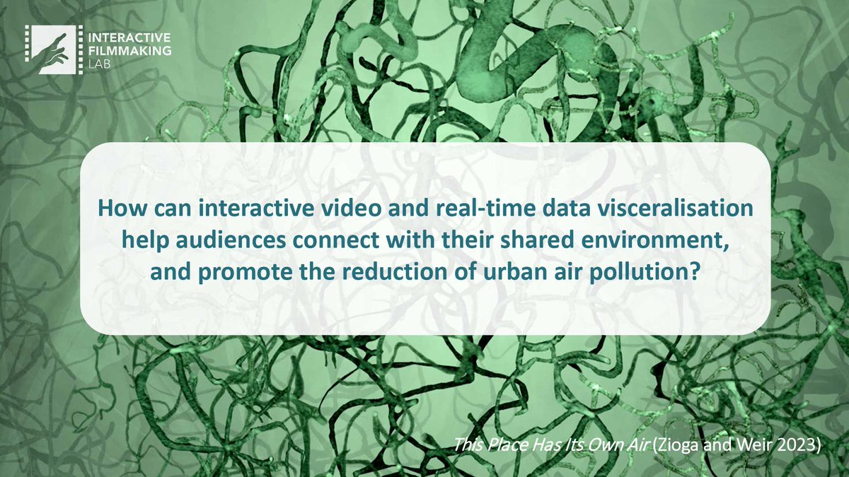 PolinaZioga's tweet image. 1/2 DCAC 2023, hosted by @myionio, is being streamed now: avarts.ionio.gr/stream/. 
Looking forward to presenting with @himynameiscat our new @FilmmakingLab work in progress ‘This Place Has Its Own Air’, today at Session 2!
#DataVisceralisation #Interactive #VideoInstallation