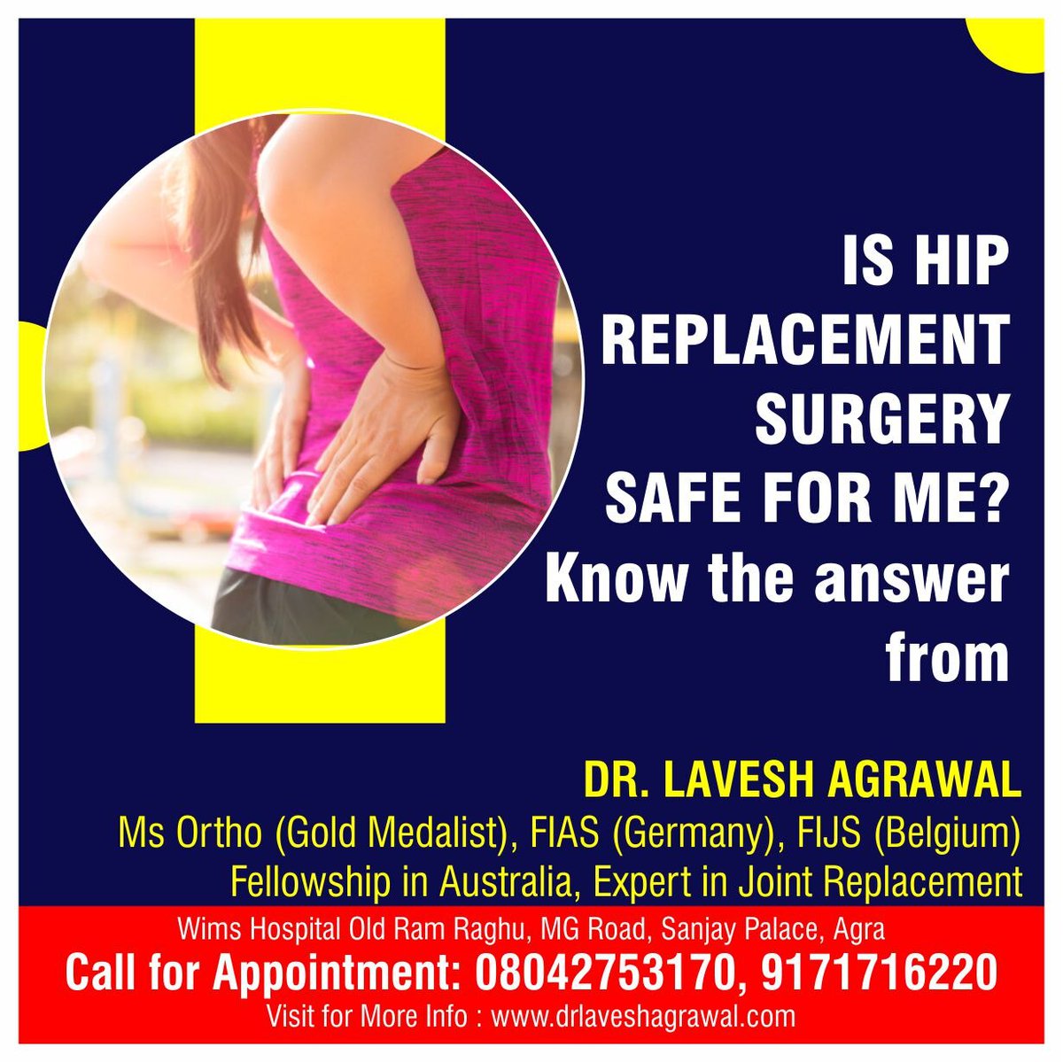 Is Hip Replacement Surgery Safe? Know The Answer....
Hip replacement ..For more info visit...drlaveshagrawal.com/latest-update/…