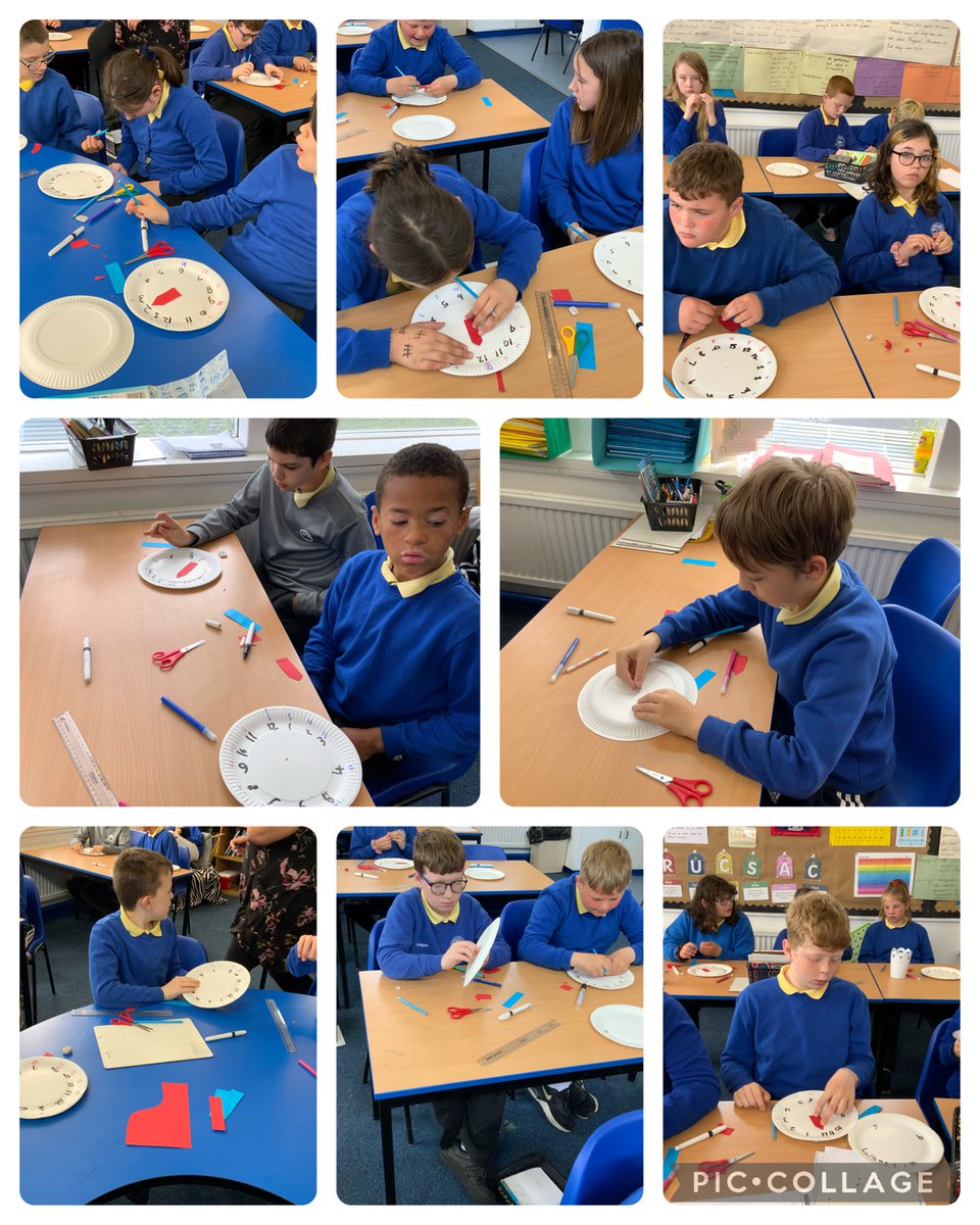We’ve been working on time this week, so started the week by making our own clocks to use.  @EAS_Numeracy #ambitiousAlys