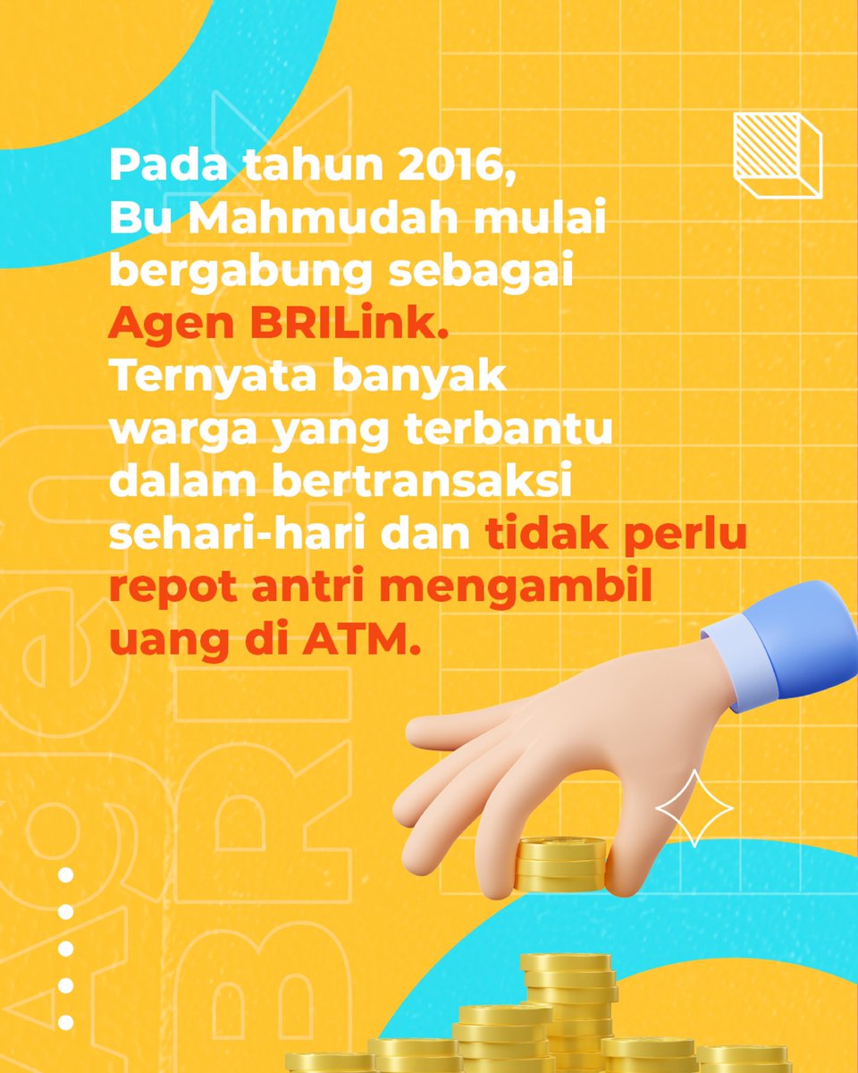 BANKBRI_ID's tweet photo. Bukan cuma memperluas sumber rejeki
untuk keluarganya, Bu Mahmudah juga membantu warga sekitar untuk bertransaksi secara aman dan nyaman.

RT kalau kamu mau seperti Bu Mahmudah.

#BRI #MemberiMaknaIndonesia https://t.co/0a6HEJlPun