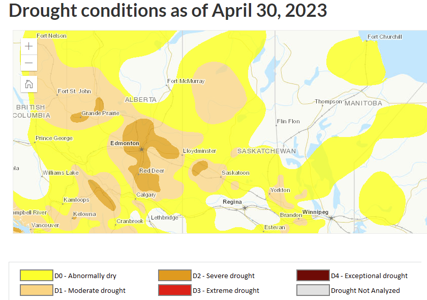 🚨🌾🌡️🌪️ Canadian prairies facing severe drought 😱😰 with no relief in sight 😩🙅‍♀️ What will happen to the spring #wheat and #canola crops? 🤔😫