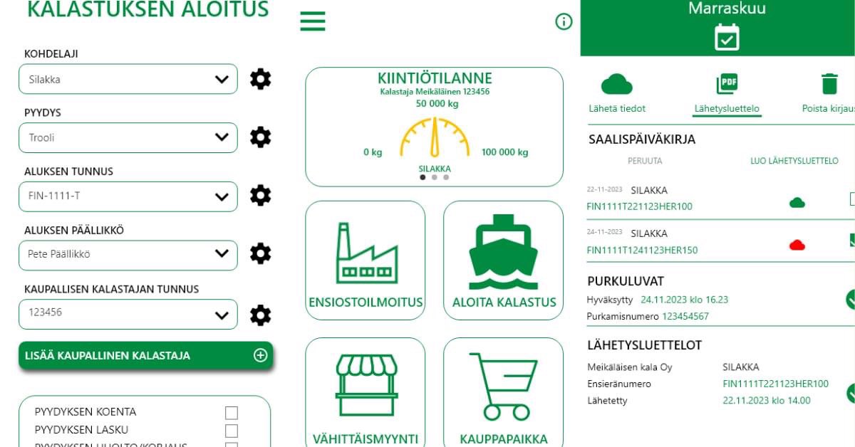 anttikinn's tweet photo. Merikalastuksen käyttöliittymäsuunnitelmat alkavat valmistumaan! Mitä ajatuksia herää, jos kalastajilla ja muilla toimijoilla olisi yksi yhteinen it-järjestelmä? Lue lisää tämän hetkisistä tuloksista https://t.co/osVhSIETRw

#tkihommia #kalatalous #xamk #vastuullisetruokapalvelut https://t.co/9gkxTLgGOC