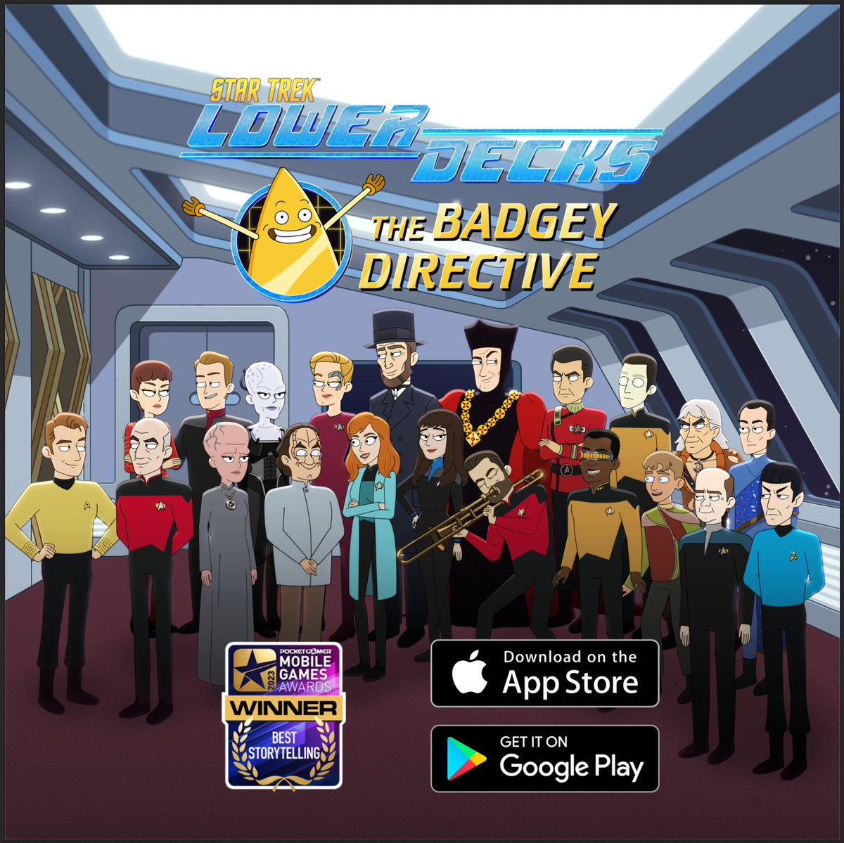 We are honored to have won Best Storytelling at the <a href="/MobileGameAward/">Mobile Games Awards</a>!

We couldn't have done this without YOU the players, and the entire <a href="/EastSideGames/">East Side Games</a>, <a href="/MightyKingdom/">Mighty Kingdom</a>, and Paramount teams. We want to thank our narrative and cinematic crew who made this possible! #StarTrek