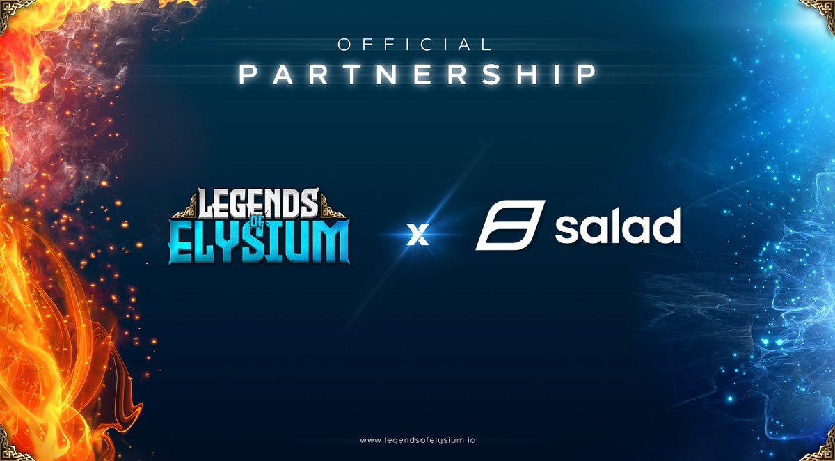 LegendsElysium's tweet photo. We just got even stronger ๐ฅ
Weโre excited to announce our newest partner in the world of crypto @SaladVentures.
Letโs create something amazing together.๐ฅณ
$LOE #gamedev #cryptogames #web3partner #TCG https://t.co/3Y3dbi972x