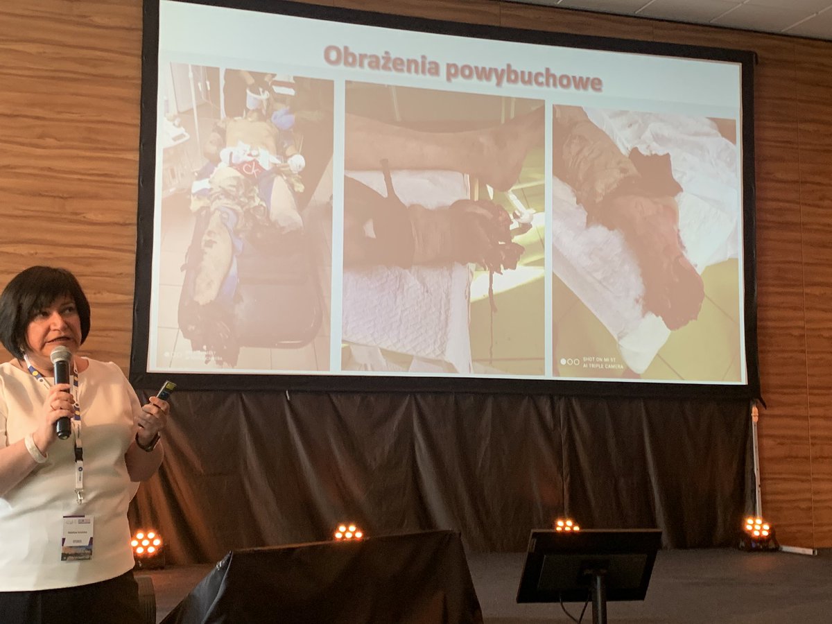 Russians are placing explosive mines in civilian areas, so the result is many civilian casualties, not just military ones, and many of these have required amputations. Russians target military facilities also. This violates Geneva Conventions. #CEEM23