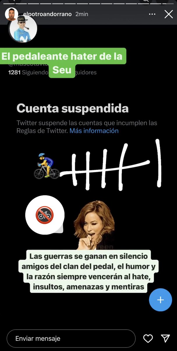 Ni este mascachapas, ni algunos “empresarios” andorranos, van a conseguir callarme. ¡Seguimos!